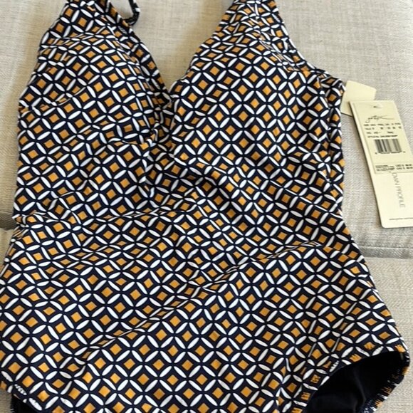Profile by Gottex Women’s One Piece V Neck Swimsuit Tummy Control Swim Essential - Picture 1 of 12